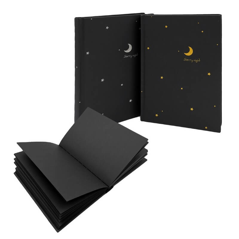 Black Pages Notebook with Black Cover, 256 Pages - Notebookpost